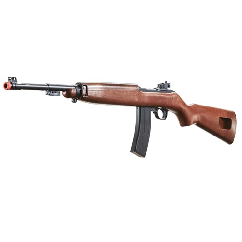 GoldenBall UK Arms Airsoft M1 Carbine World War II Spring Rifle Replica- Wood (Speed Loader Included)