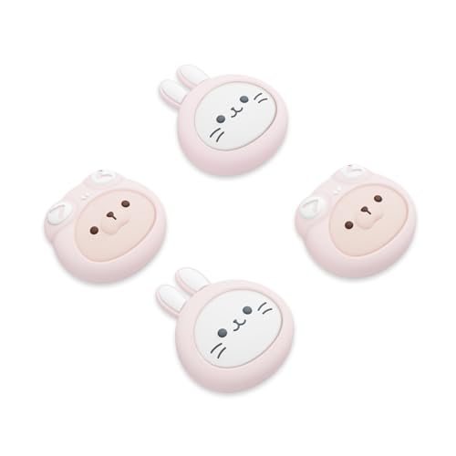 PlayVital Joystick Caps Kappen für Nintendo Switch/OLED/Lite,Stick Caps Kappen Aufsätze Silikon Analog Controller Thumbstick Kappen für Switch & Switch Lite & Switch OLED(Cosplaying Kätzchen & Welpe)