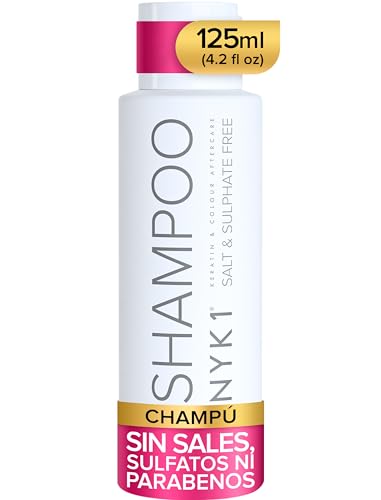 NYK1 Champu Sin Sulfatos Ni Parabenos (500ml) Shampoo Sin Sulfato Para Extensiones, Coloración Y Tratamientos De Queratina - Limpieza Suave Y Cuidado Posterior Orgánico Para Todo Tipo De Cabello