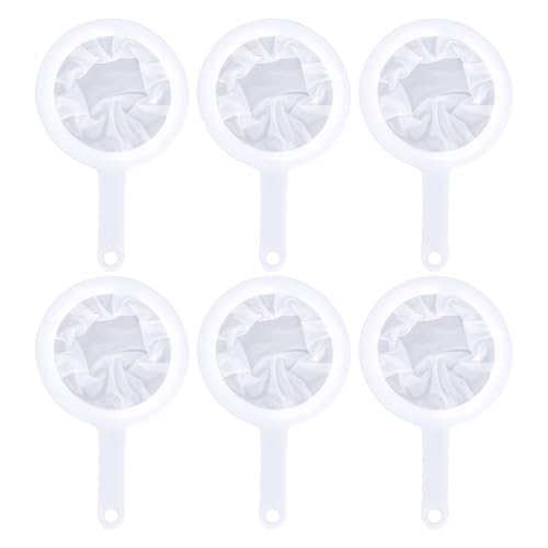 Bofanze 6 Piezas Colador de Nylon Fino 80/100/120/200/300/400 Mesh Colador de Malla Fina Nailon Colador Tela con Mango Coladors de Cocina Malla Ultrafina para Zumos de Fruta,Leche