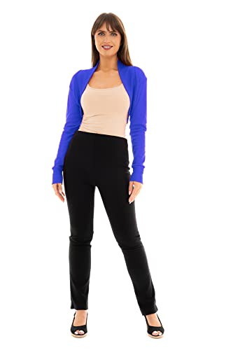 Image of Loxdonz Women Long Sleeve Bolero Shrug Cropped Cardigan Crop Top