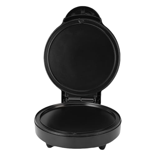 Electric Round Griddle 6.89in Heating Diameter Anti Stick 1000W Double Side Heating Countertop Pizza Maker for Pancake, for Family Breakfast and Quick Lunches (US Plug 110V)