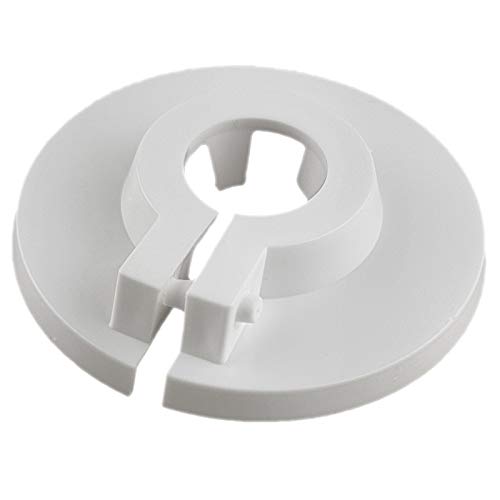 2 Stück Abdeck Rosetten 15 mm Rohr Aussendurchmesser aus Kunststoff weiß Abdeckung Ring Heizkörper Verkleidung