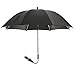 bolukets Ombrellone universale Protezione solare per passeggini e passeggini Protezione UV 50+ e rotazione a 360°(Nero 1,75cm)