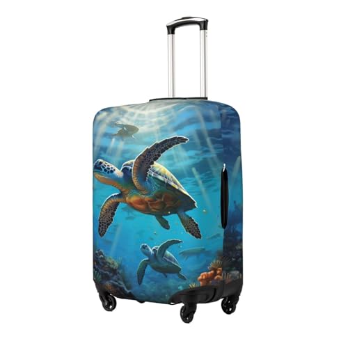 Sea Turtles Print Luggage Suitcase Cover Protector Luggage Washable Covers With Concealed Zipper2