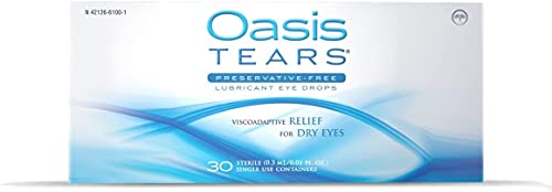 Oasis TEARS Original Lubricant Eye Drops Relief For Dry Eyes, 30 Count Box Sterile Disposable Containers (Pack of 2)