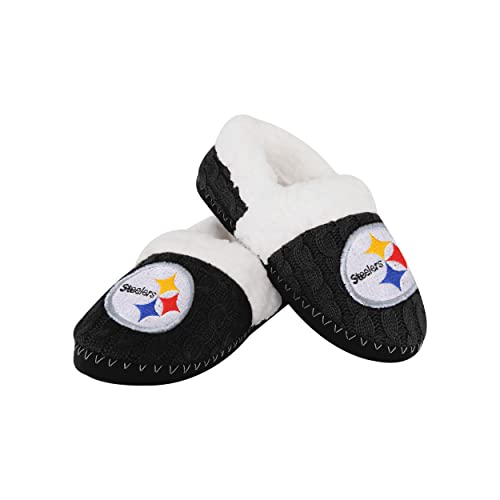 FOCO Pittsburgh Steelers NFL NFL Womens Team Color Moccasin Slipper - L