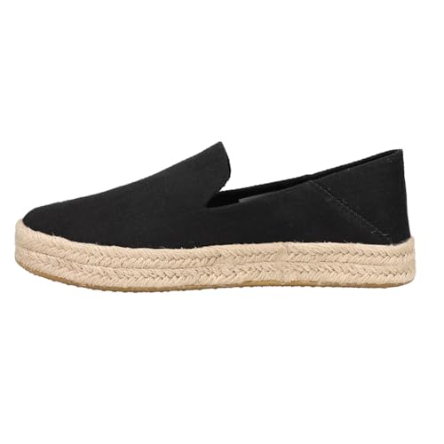 TOMS Womens Carolina Espadrille Slip On Flats Casual - Black - Image 4