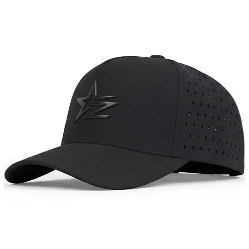 Image of Men Quick Dry Water Resistant Mesh Snapback Baseball Cap Adjustable Hat 22 inch-23.6 inch(56-60cm) for Golf Running Workout