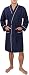 Produktbild Herren Morgenmantel aus 100% Baumwolle - Waffelbademantel - dünner Kimono für Männer [Gr. S - 4XL} Farbe Navy Größe 3XL