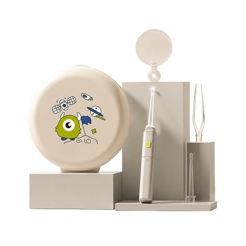babyholic led baby ear cleaning kit with illuminated ear pick, tweezers, multiple tips and portable storage case for infants & kids