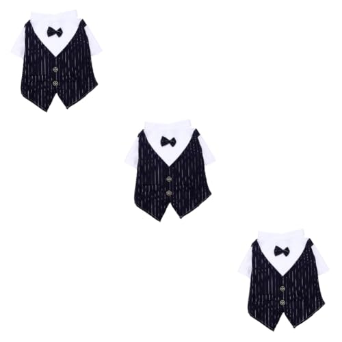 Ropa para mascotas con agujeros y vestido de boda para gatitos o perros pequeños 3 uds