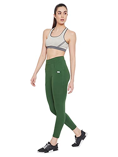 Image of Clovia Women's Cotton Snug Fit Active Wear Ankle Length Tights