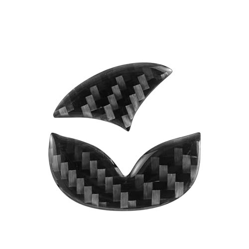 Image of Bilisin Compatible with Rear Tailgate Insert Emblem Logo Carbon Fiber Emblem Badge Decal Cover Trim with Strong Adhesive for Mazda CX-3 2018-2024 Black