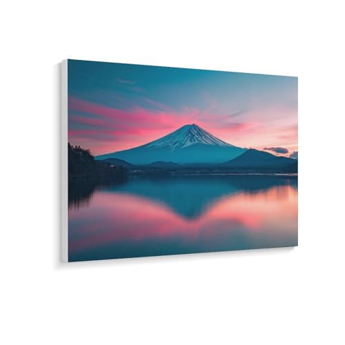数字油絵 ラッセン 夕暮れ時に湖に映る富士山 デジタル油絵 数字キットによる絵画 DIY絵 手塗り 美しい日本の風景写真 魅惑的な色彩の風景 数字キット塗り絵 壁飾り ホーム オフィス装飾 数字塗り絵 手工芸 初心者 大人 子供 贈り物 40×30cm