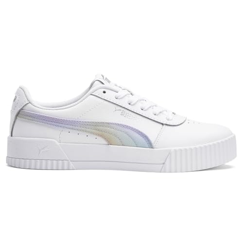 PUMA PUMA Carina L Prismatic Women's Sneaker 10 B(M) US White-Silver