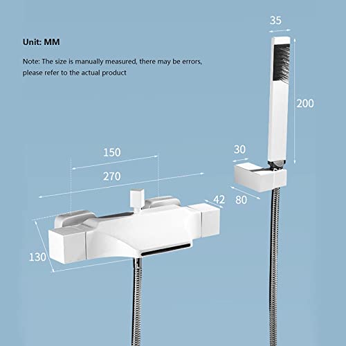 Ensemble de robinet de douche pour baignoire carrée en cuivre