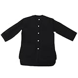 minkissy Salon Smock Long Sleeve Hairdressing Cape for Clients Stylist for Hair Salon Dog Groomers Nail Tech Massage Therapist Beauty Spa (Black)