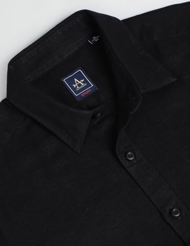 Image of Arrow Solid Slim Fit Mens Casual Shirts - 100% Cotton, Breathable & Comfortable, Full Sleeves Shirt for Men