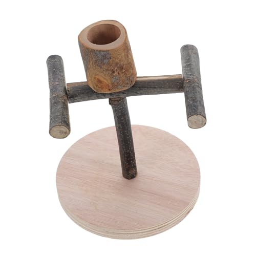 CIYODO Parrot Rack with Mini Playground Parrot Toys for Large Birds Bird Play Stands and Feeding Cup