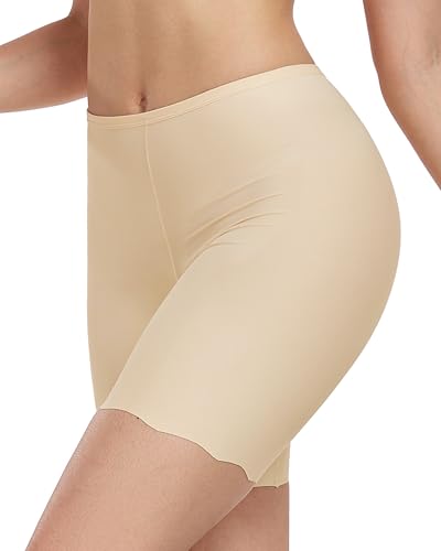 Smooth Loose Fitting Anti Chafing Shorts for Under Dresses Women Slip Shorts Seamless Boyshorts Panties