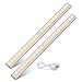 Luz Armario con Sensor Movimiento, TASMOR Lámpara Nocturna 24 LED, Luces LED Armario USB Recargable con 3 Modos, Luz Nocturna Adhesiva Magnética para Cocina/Escalera/Garaje/Pasillo, 2 PCS