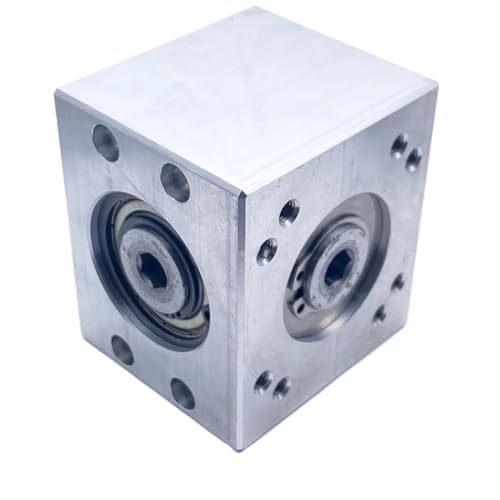 Angle Steering 1pcs Aluminum Shell Right Angle Gearbox 8mm Hexagonal Hole Spiral Bevel Gear Reversing Gearbox 1:1 Ratio Reducer Gearbox Driving Change