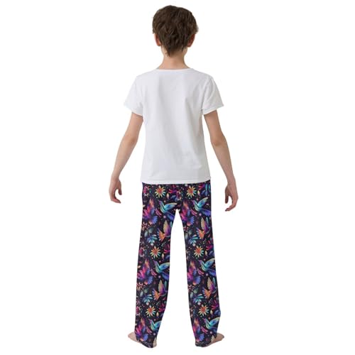 Pajama Pants Bird and Flowers PJ Bottoms Sleepwear Lounge Sleep Pant with Pockets3