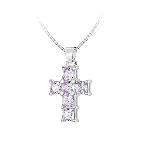 Colgante de plata de ley con circonita de mujer para un estilo urbano y casual