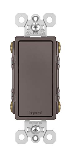 Image of Legrand radiant TM874 15 Amp Rocker Wall Switch, 4-Way Decorator Light Switches, Brown (1 Count)