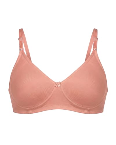 Image of Brida Monica Women's Seamless T-Shirt Bra with Transparent Straps | Full Coverage | Soft Cotton Blend | Non-Padded & Wire-Free