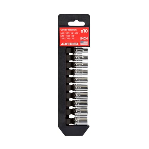 Jeu de 10 douilles US - inch -carré 1/4 
