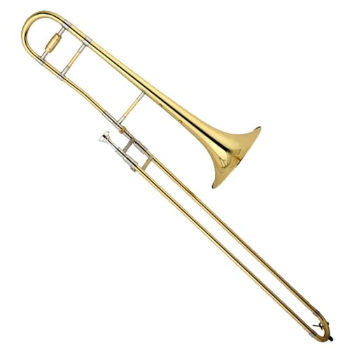 B フラット テナー トロンボーン真鍮ラッカー仕上げゴールド プレーヤー トロンボーン、アクセサリーとマウスピース付き プロのトロンボーン