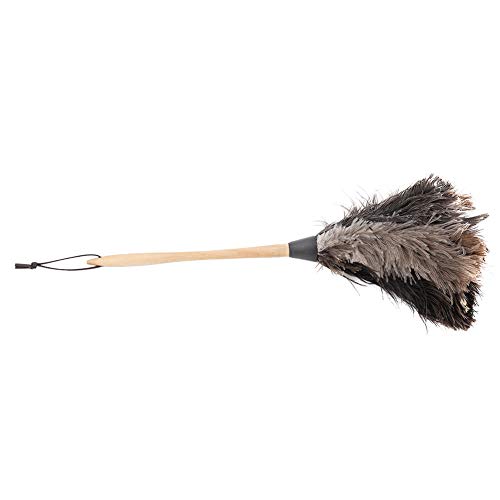 Image of Handmade Turkey Duster, Premium Wooden Handle Washable Anti-Static Dusting Brush for Home Furniture Car (22.44 Inch Brown)