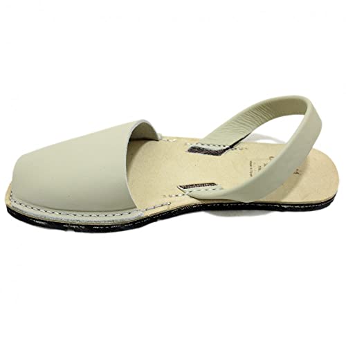 Castell 1053 - Avarcas Ibicencas Menorquinas de Color Cacao y Natural para Hombre - 41, Beige