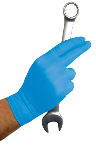 Blue industrial grade Nitrile gloves - Strong, Multi-Purpose, Powder Free Simply Sanitize Medium Nitrile Gloves - BNG002-DS - 100PK - Image 2