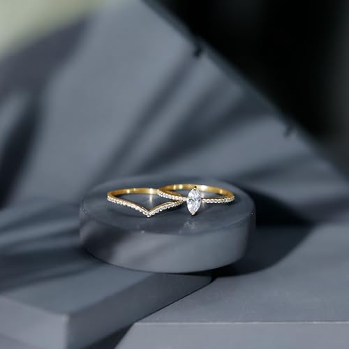 1 Carat Zircon Ring Set with Enhancer Band, AAAA Quality, CZ Bridal Engagement Wedding Set 2 Pcs4