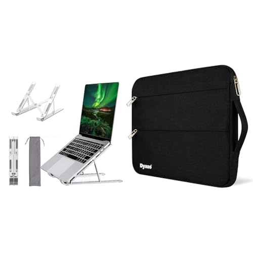 Image of Dyazo 6 Angles Adjustable Aluminum Ergonomic Foldable Portable Tabletop Laptop /Desktop Riser Stand H