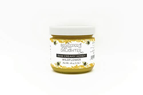 Beekeepers Daughter Raw Wildflower Creamy Honey 1lb. Jar (16oz)
