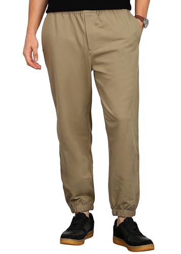 Image of Alan Jones Clothing Mens Washed Jersey Cotton Joggers Pants | Soft Stretch Cotton | Ankle Length with Elastic Hems