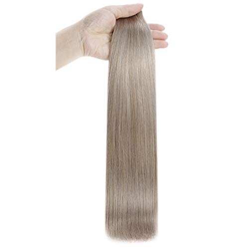 Hair Extensions Tape in Human Hair 24 Inch Ash Blonde Hair Tape in Extensions Human Hair 50g Hair Extensions Real Human Hair