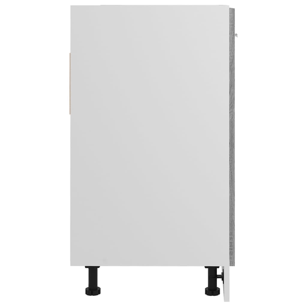 vidaXL Spülenunterschrank Lyon Grau Sonoma 80x46x81,5 cm Holzwerkstoff,Küchenschrank, Gastronomieschrank, Gastro Möbel, Küchenmöbel, Aufbewahrungsschrank