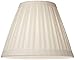 Set of 2 Creme Linen Box Pleated Large Drum Lamp Shades 7