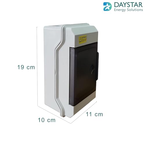 Image of Daystar Solutions (4Way-AquaX) IP65 MCB Box with Enclosure and Open-Type Cover for Outdoor Power Distribution | Heavy Rated Quality ABS Plastic | With Din Rail | Pack of 1 | 4 Way MCB Box