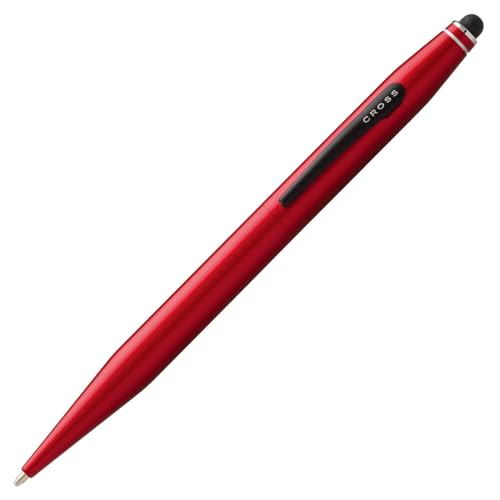 Image of Cross Tech2 Metallic Red Ballpoint Pen with 6mm Stylus (AT0652-8)