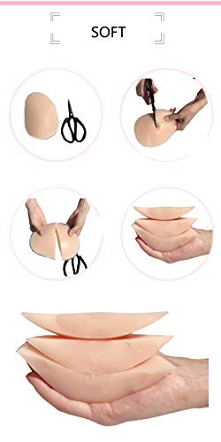 BIMEI 2 peças de silicone autoadesivo acolchoado push up quadril feminino bumbum acolchoado realçado