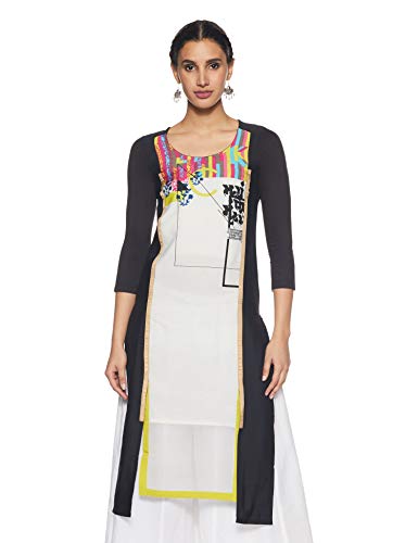 Image of W for Woman Women's Satin Straight Fit Straight Kurta