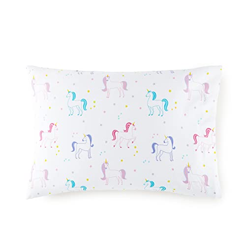Wildkin Kids 100% Cotton Toddler Sheet Set For Boys & Girls, Bedding Set Includes Top Sheet, Fitted Sheet, Standard Pillow Case, Ideal Bed Sheet Set For Cozy Cuddles (Unicorn) #TOP5