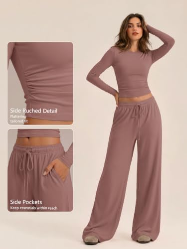 Image of Trendy Queen Women's 2 Piece 2026 Fall Fashion Lounge Set with Pockets