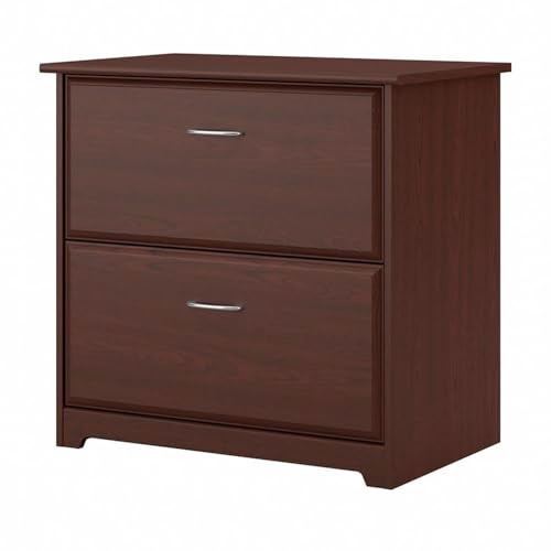 Bush Home Cabot 2 Drawer Lateral File Cabinet in Harvest Cherry, Home Office Chest for Letter, Legal, and A4-size Document Storage
